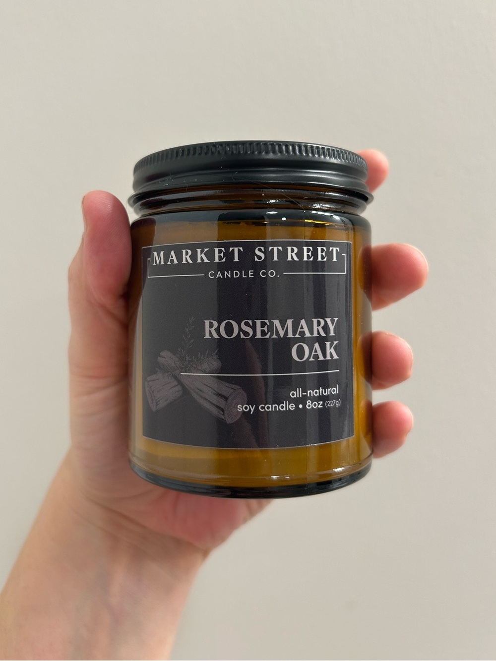 Market Street Candle Co 8oz Soy Candle - Rosemary Oak